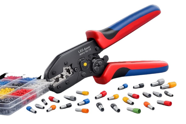 crimpadora y punteras ferrules para electricista profesional