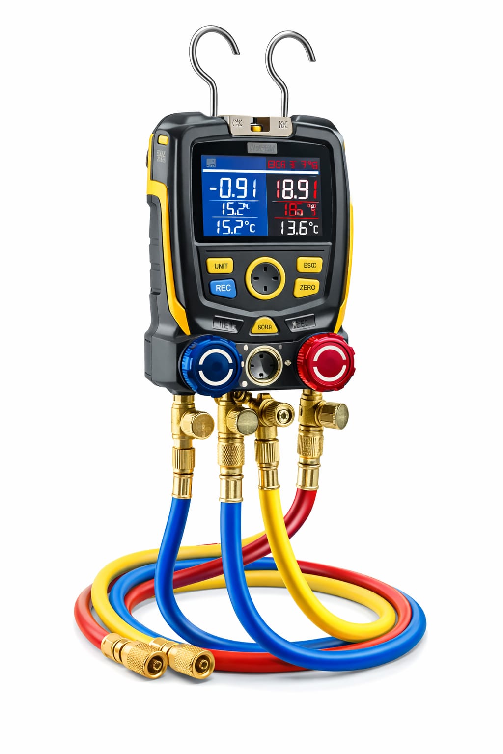 manifold de manómetros para refrigeración profesional